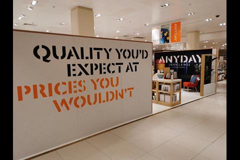 Department store rival John Lewis was emphasising its value in other ways, going big on its new Anyday entry-level brand.